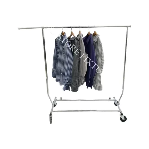 Collapsible Single-Bar Salesman Rolling Rack