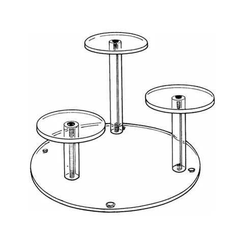 Acrylic Three-Plate Round Base Riser Display