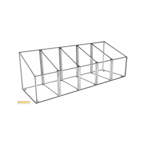 Acrylic Divided Bin Display - AADBD24